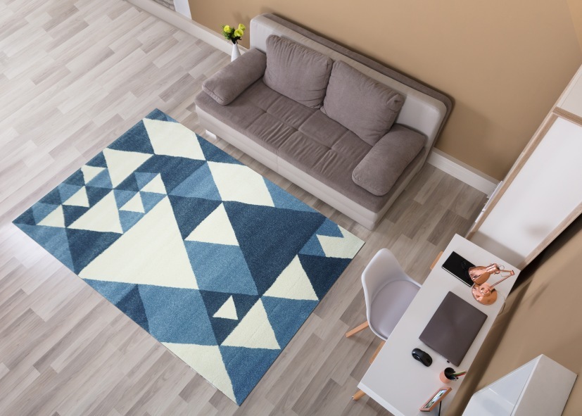 Living Room With Computer Desk And Sofa